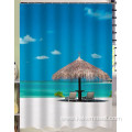 MOSELL! Pure polyester printing waterproof shower curtain